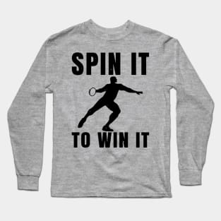 Mens Discus Spin To Win Athlete Gift Long Sleeve T-Shirt